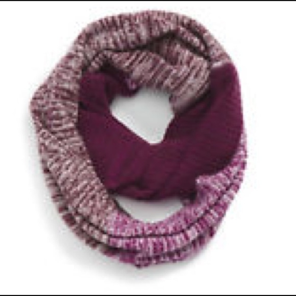 Halogen Ombré Cashmere /wool Infinity Scarf -berry